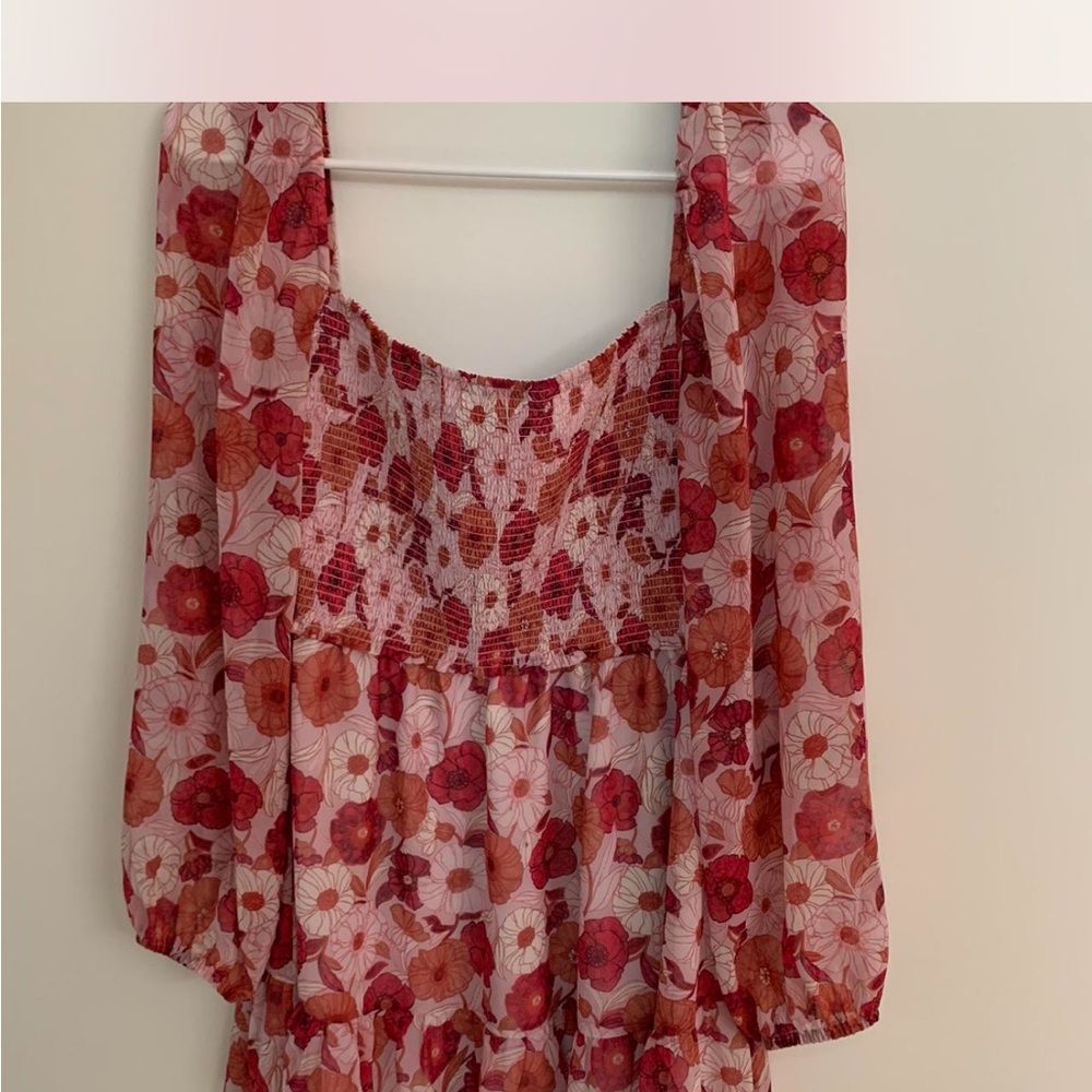 Wilfred Floral Red and Pink Blouse
